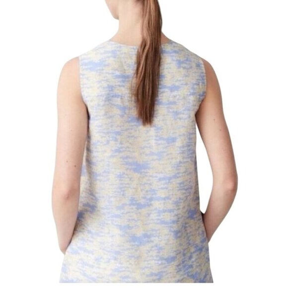 Cos Womens Sleeveless Blue & Yellow Patterned Top US 6 Round Neck shell - Picture 2 of 10